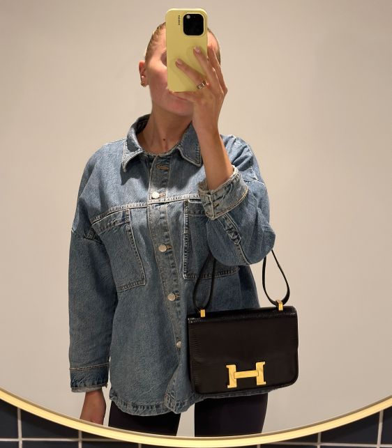 Indigo Lizard Leather Vintage Constance 23