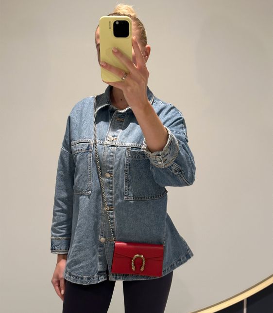 Hibiscus Red Pebbled Leather Super Mini Dionysus