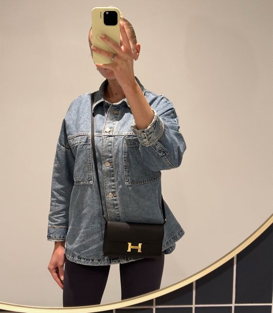 Black Epsom Leather Constance To Go Long Wallet