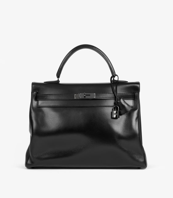 Black Box Calf Leather SO Black Kelly 35cm Retourne