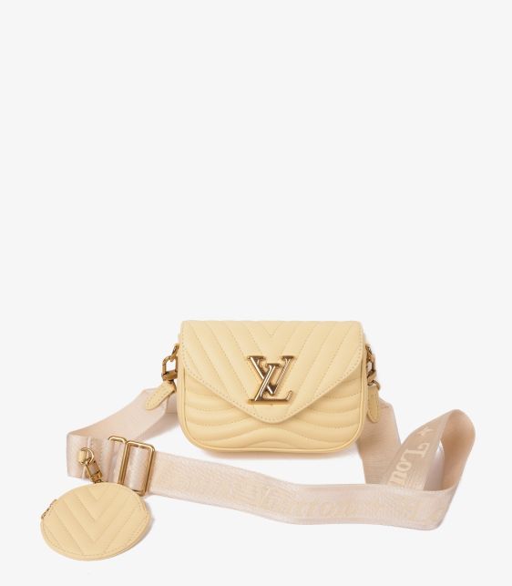 Banane Yellow Quilted Calfskin Leather New Wave Multi-Pochette