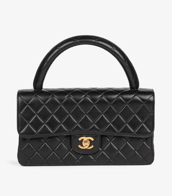 Black Quilted Lambskin Vintage Medium Classic Kelly