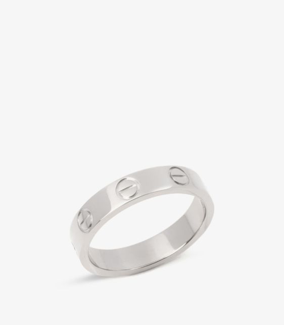 A Pre-Loved Cartier 18ct White Gold Love Wedding Band Ring from Xupes