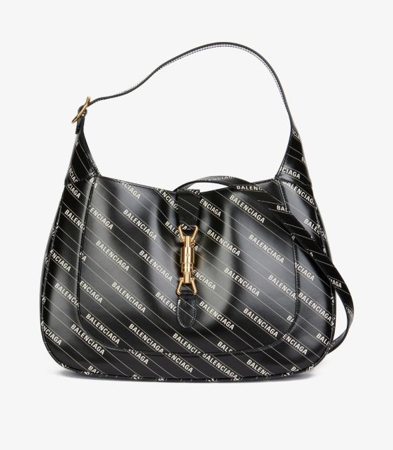 x Balenciaga Black Calfskin Leather The Hacker Project Small 1961 Jackie