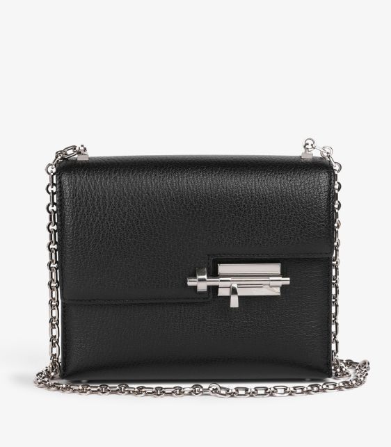 Black Chevre Leather Verrou Chaine Mini