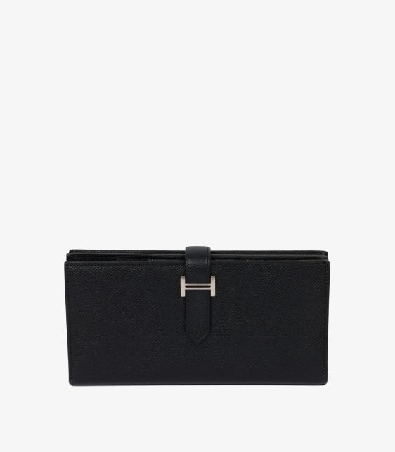 Black Epsom Leather Bearn Bi-Fold Wallet