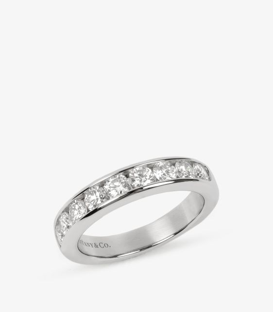 Brilliant cut Diamond Platinum Half Eternity Ring