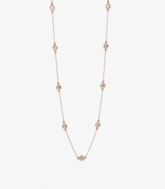 1.54ct Diamond 18ct Rose Gold Elsa Peretti Diamonds by the Yard Necklace