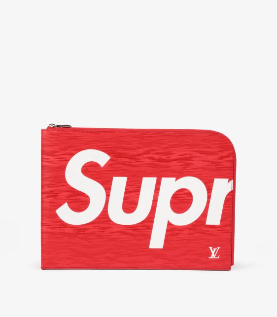 x Supreme Red & White Epi Leather Pochette Jour GM