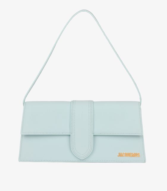 Pale Blue Smooth Calfskin Leather Le Bambino Long