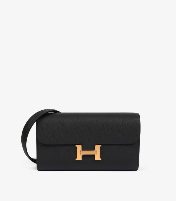Black Epsom Leather Constance To Go Long Wallet
