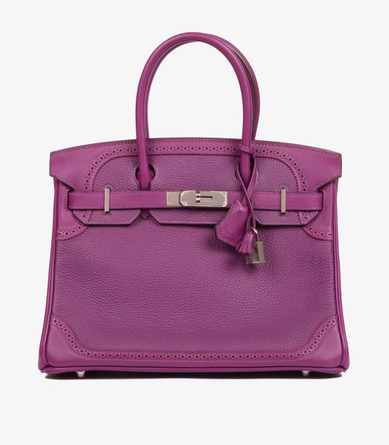 Anemone Togo & Swift Leather Ghillies Birkin 30cm Retourne