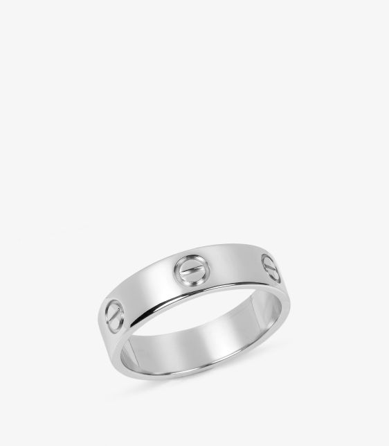 18ct White Gold Love Band Ring