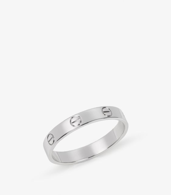 18ct White Gold Love Wedding Band Ring