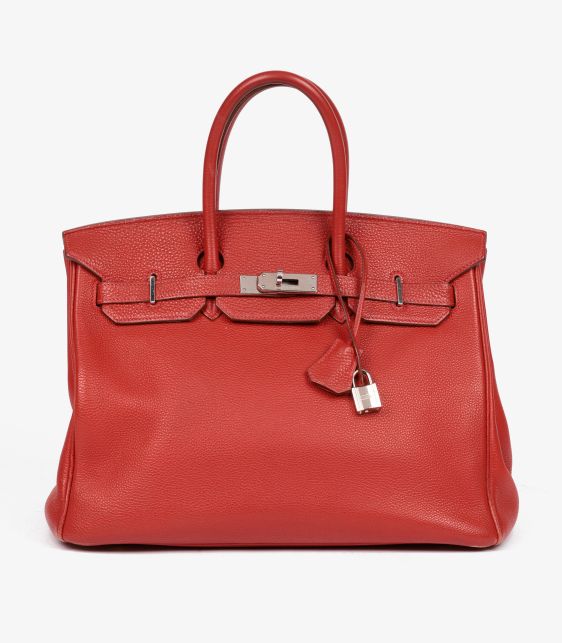 Rouge Vif Togo Leather Birkin 35cm Retourne