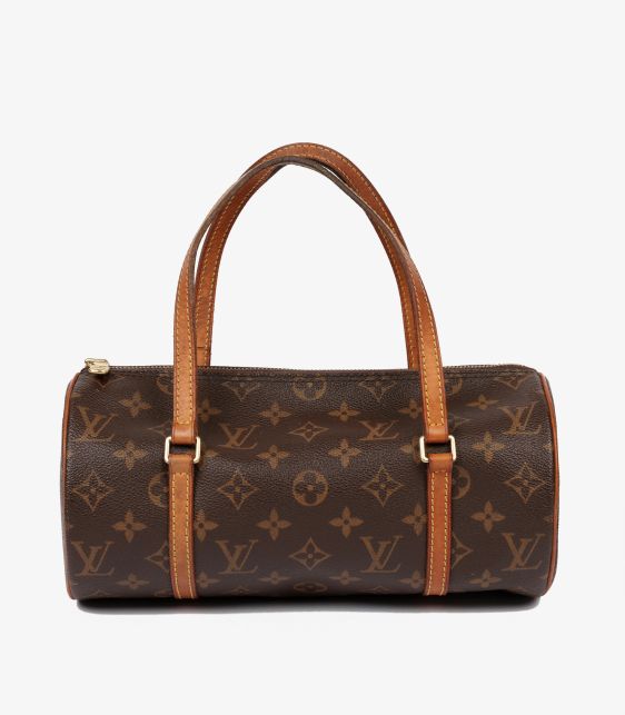 Brown Monogram Coated Canvas & Vachetta Leather Vintage Papillon 26