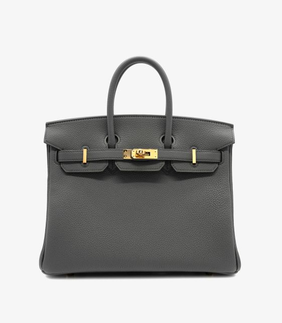 Vert Amande Togo Leather Birkin 25cm Retourne