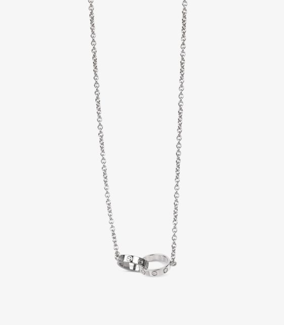 18ct White Gold Baby Love Necklace