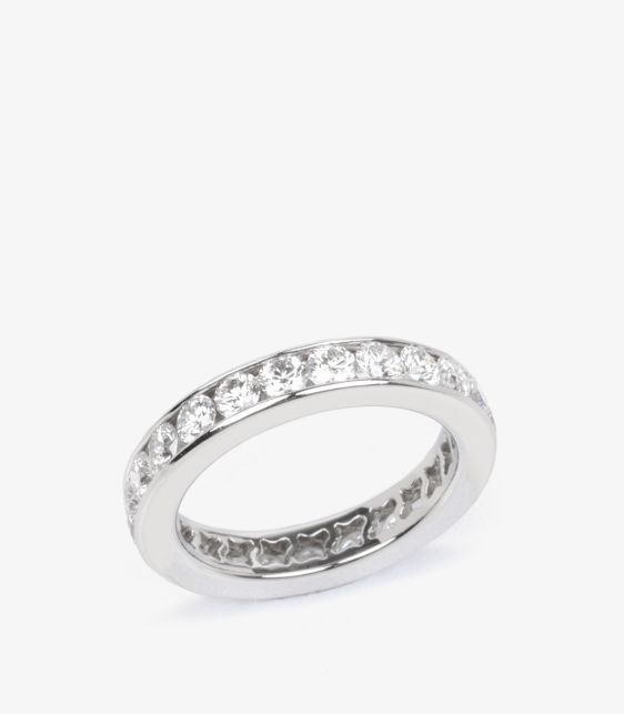 De Beers Brilliant Cut Diamond Platinum Full Eternity Ring at Xupes