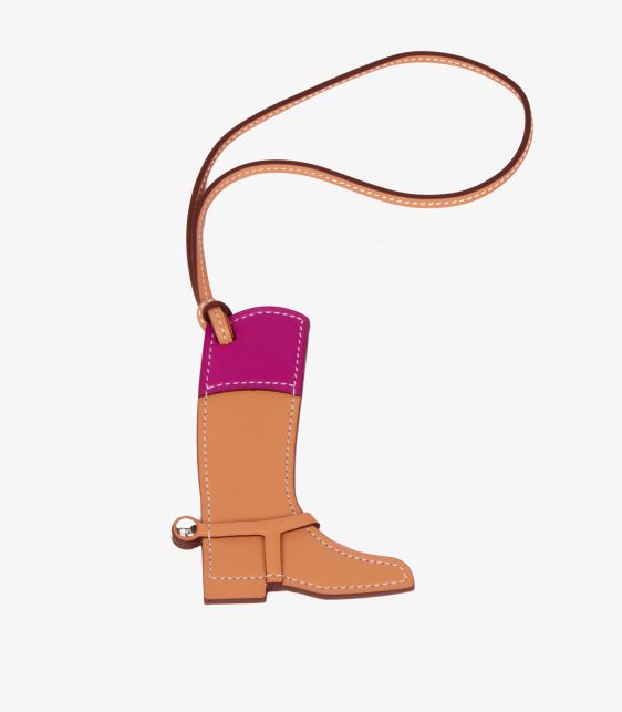 Hermès Terre Cuite, Rose Purple Butler & Swift Calfskin Leather Paddock Boot Charm at Xupes