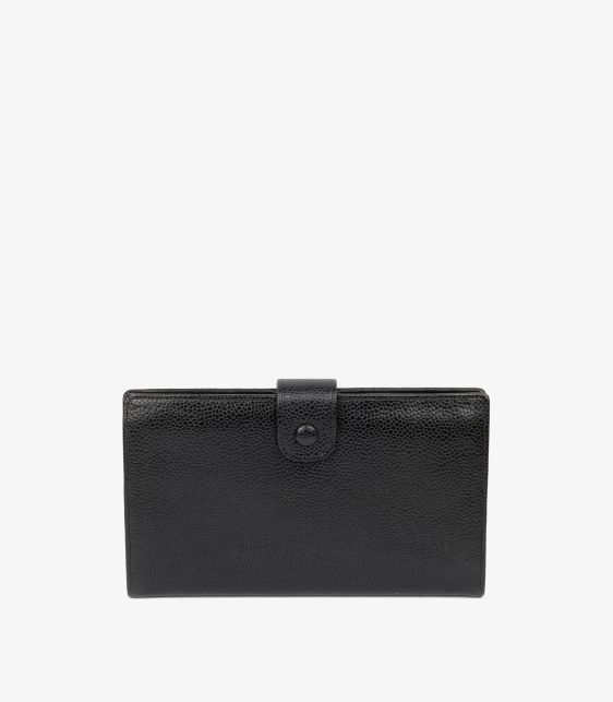 Black Caviar Leather Timeless Long Wallet