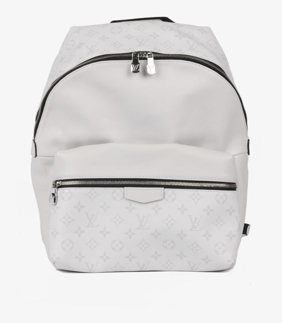 Louis Vuitton Optic White Coated Canvas & Taiga Leather Virgil Abloh Discovery Backpack at Xupes