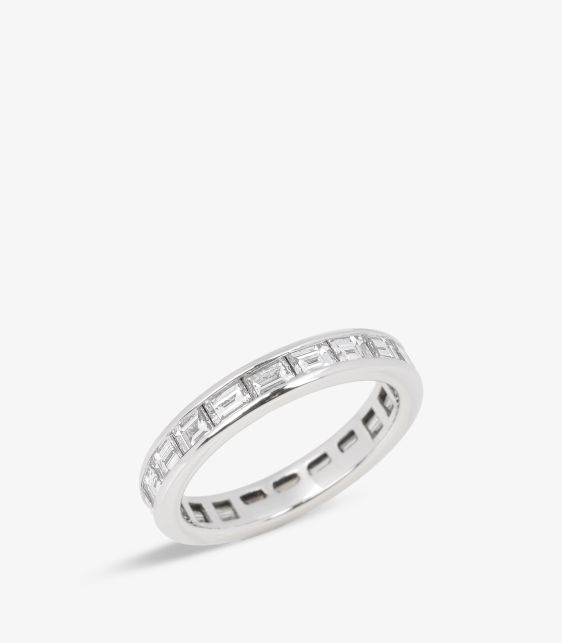 Tiffany & Co. Baguette Cut Diamond Platinum Full Eternity Ring at Xupes