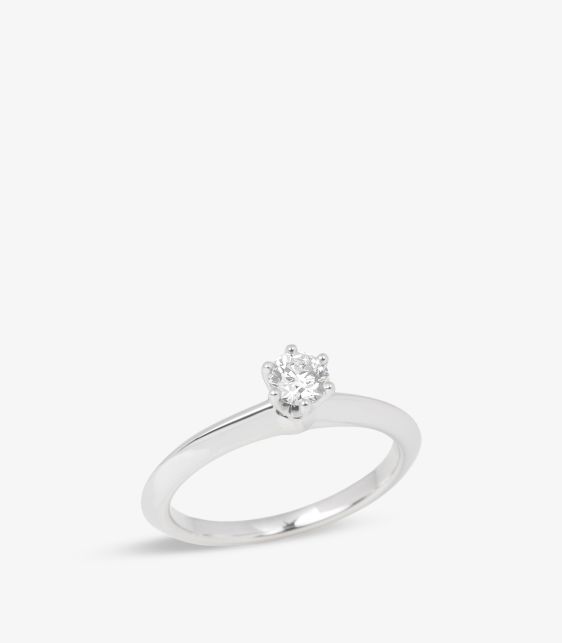 Tiffany & Co. Brilliant Cut 0.24ct Diamond Platinum Tiffany Setting Ring at Xupes