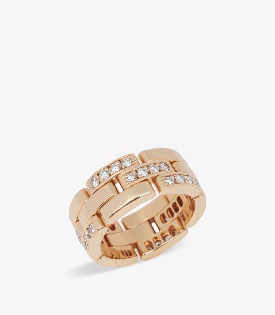 Cartier Diamond Set 18ct Yellow Gold Maillon Ring at Xupes