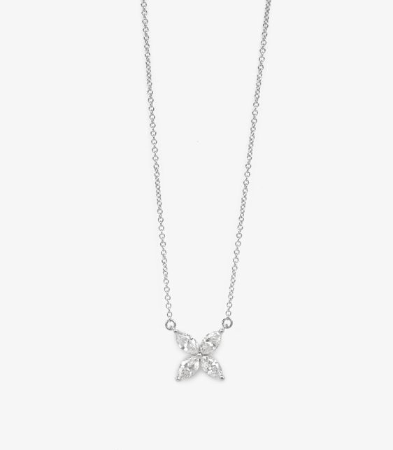Tiffany & Co. Marquise cut Diamond Platinum Large Victoria Pendant at Xupes