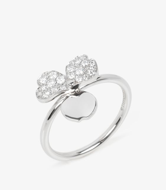 Tiffany & Co. Pave Diamond Platinum Paper Flowers Ring at Xupes