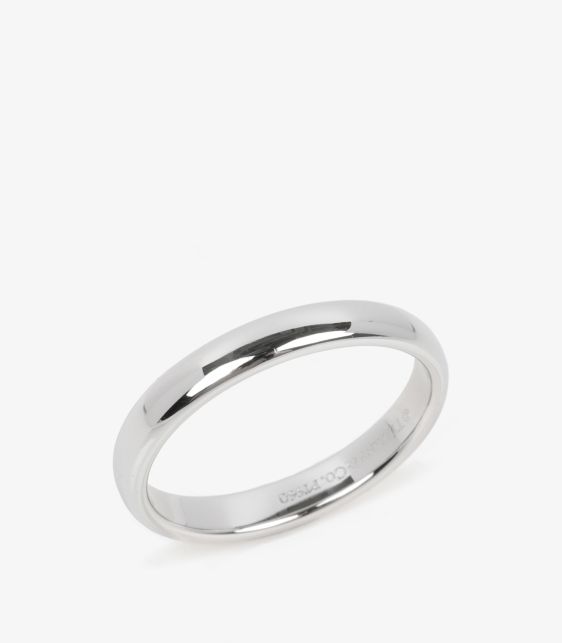 Tiffany & Co. 3mm Platinum Wedding Band Ring at Xupes