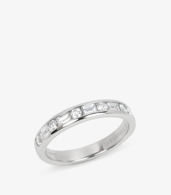 Tiffany & Co. Mixed Cut Diamond Half Eternity Ring at Xupes