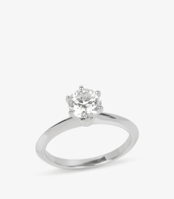 Tiffany & Co. 0.92ct Brilliant Cut Diamond Platinum Ring at Xupes