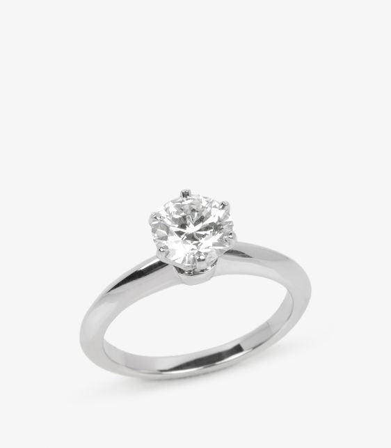 Tiffany & Co. 1.15ct Brilliant Cut Diamond Platinum Ring at Xupes