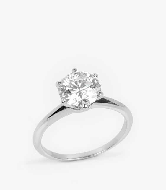 Tiffany & Co. 2.42ct Brilliant Cut Diamond Platinum Ring at Xupes