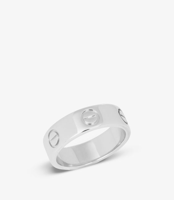 Cartier Platinum Love Band Ring at Xupes