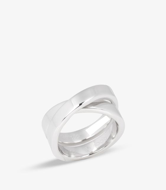 Cartier 18ct White Gold Crossover Nouvelle Vague Ring at Xupes