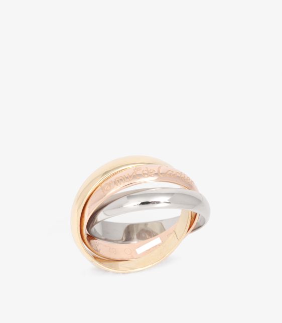Cartier 18ct White Gold, 18ct Yellow Gold and 18ct Rose Gold Medium Les Must de Cartier Ring at Xupes
