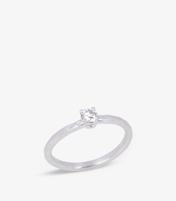 Tiffany & Co. Brilliant Cut 0.19ct Solitaire Diamond 18ct White Gold Paloma Picasso Ring at Xupes