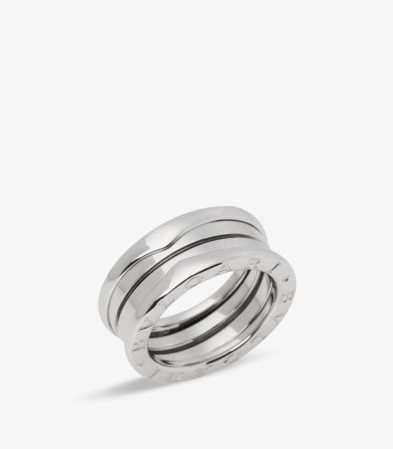 Bulgari 18ct White Gold Three Row B.zero1 Ring at Xupes