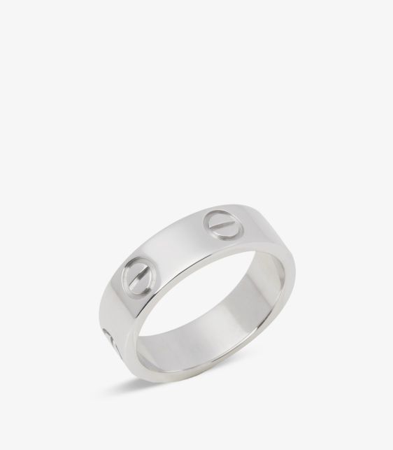 Cartier 18ct White Gold Love Band Ring at Xupes