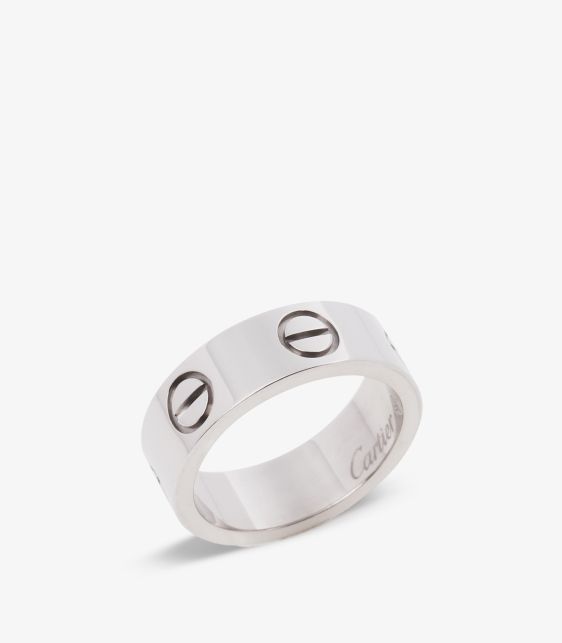 Cartier 18ct White Gold Love Band Ring at Xupes