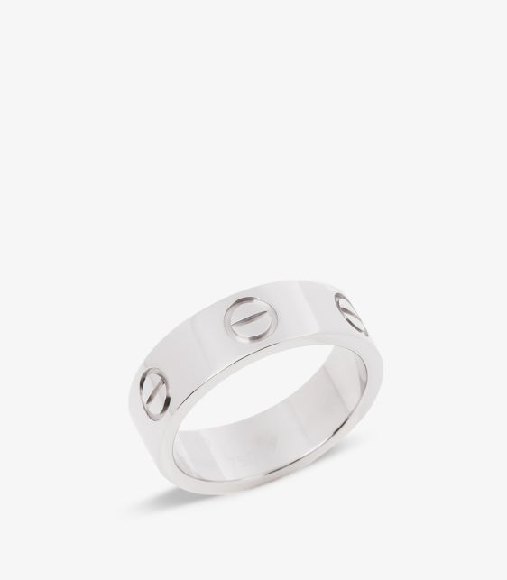 Cartier 18ct White Gold Love Band Ring at Xupes