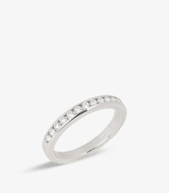 Tiffany & Co. Brilliant cut Diamond Platinum Half Eternity Ring at Xupes