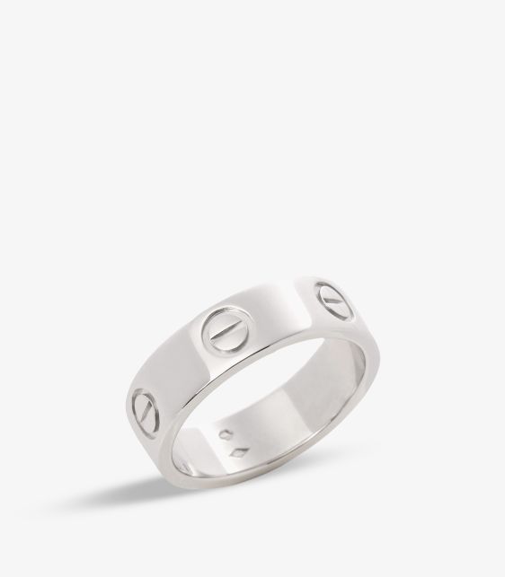 Cartier Platinum Love Band Ring at Xupes