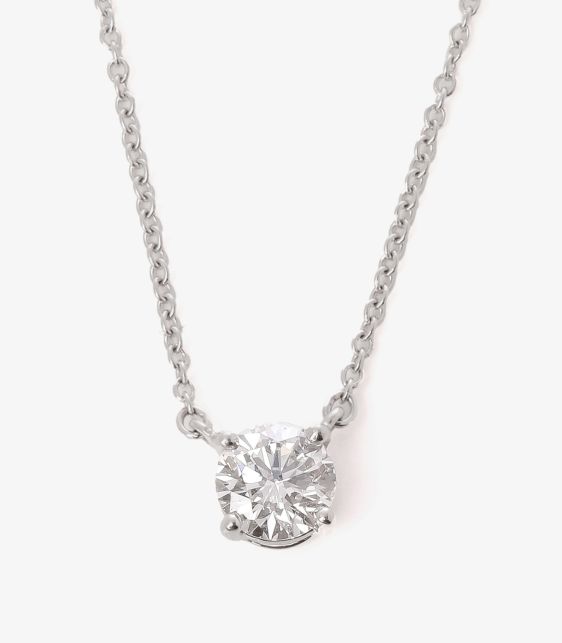 Tiffany & Co. 0.62ct Brilliant cut Diamond Platinum Solitaire Pendant at Xupes