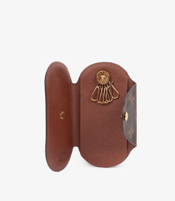 Brown Monogram Coated Canvas Round 6 Key Holder GM