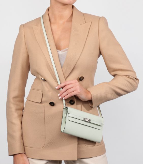 Vert Fizz Epsom Leather Kelly To Go Long Wallet