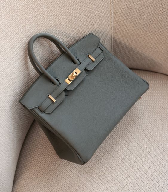 Vert Amande Togo Leather Birkin 25cm Retourne